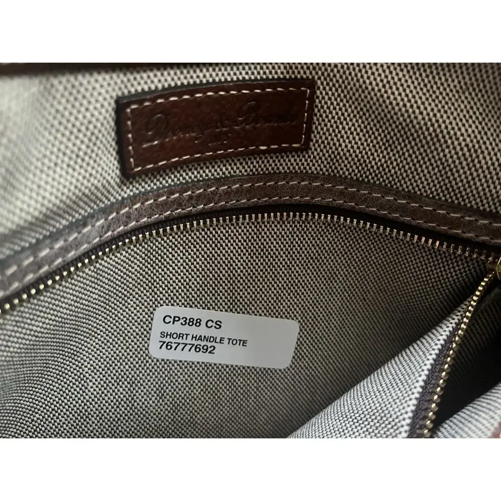 Dooney Bourke Florentine Vacchetta Leather Saddle Messenger Crossbody Bag Brown